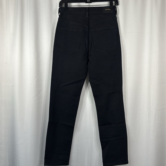Express Black Distressed Super High Rise Slim Jeans- 2- NWT - Picture 9 of 13